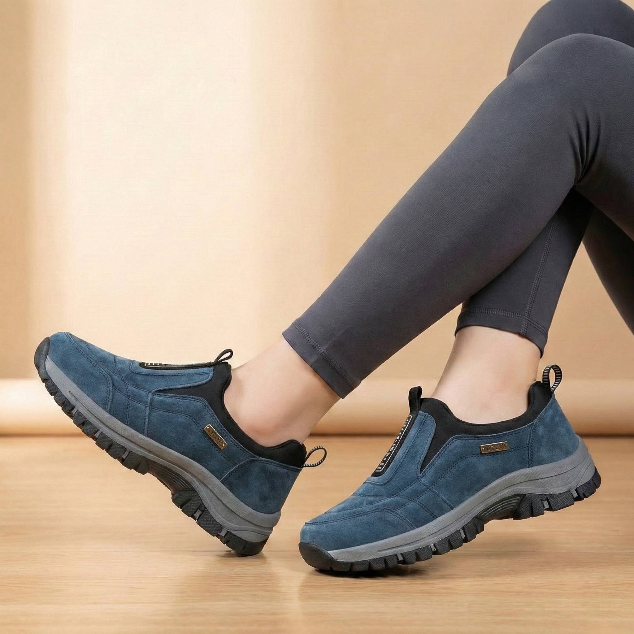 Women's Wide Toebox Walking Shoes with Arch Support and Cushioned Insole, Lightweight Slip On