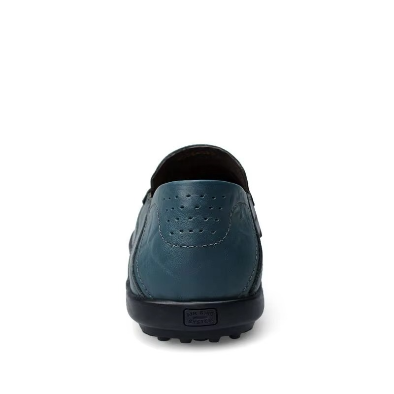 Men's Leather Slip-On Loafers with Cushioned Insole and Breathable Lining