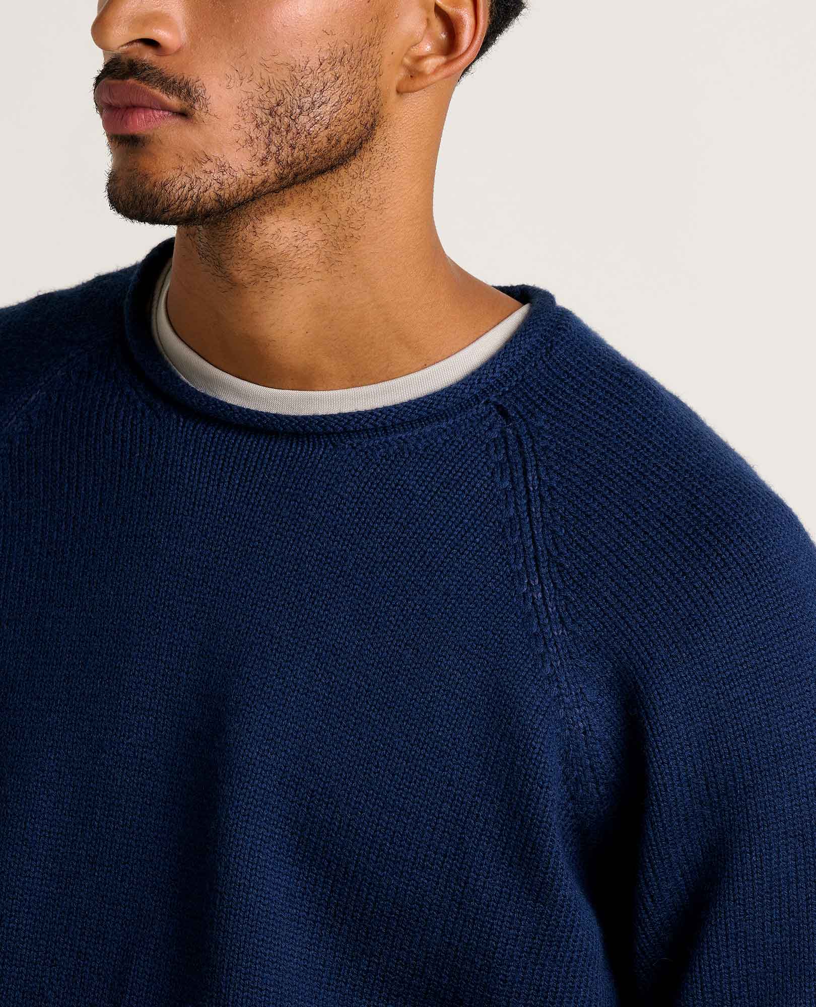 Men’s Sweater, Rollneck Itch Free Knit
