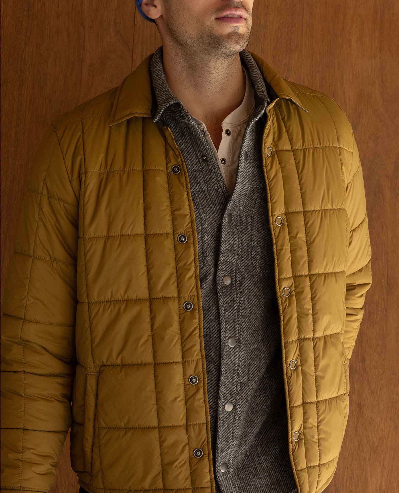 Men’s Shirt Jacket, Lightweight Water-Resistant