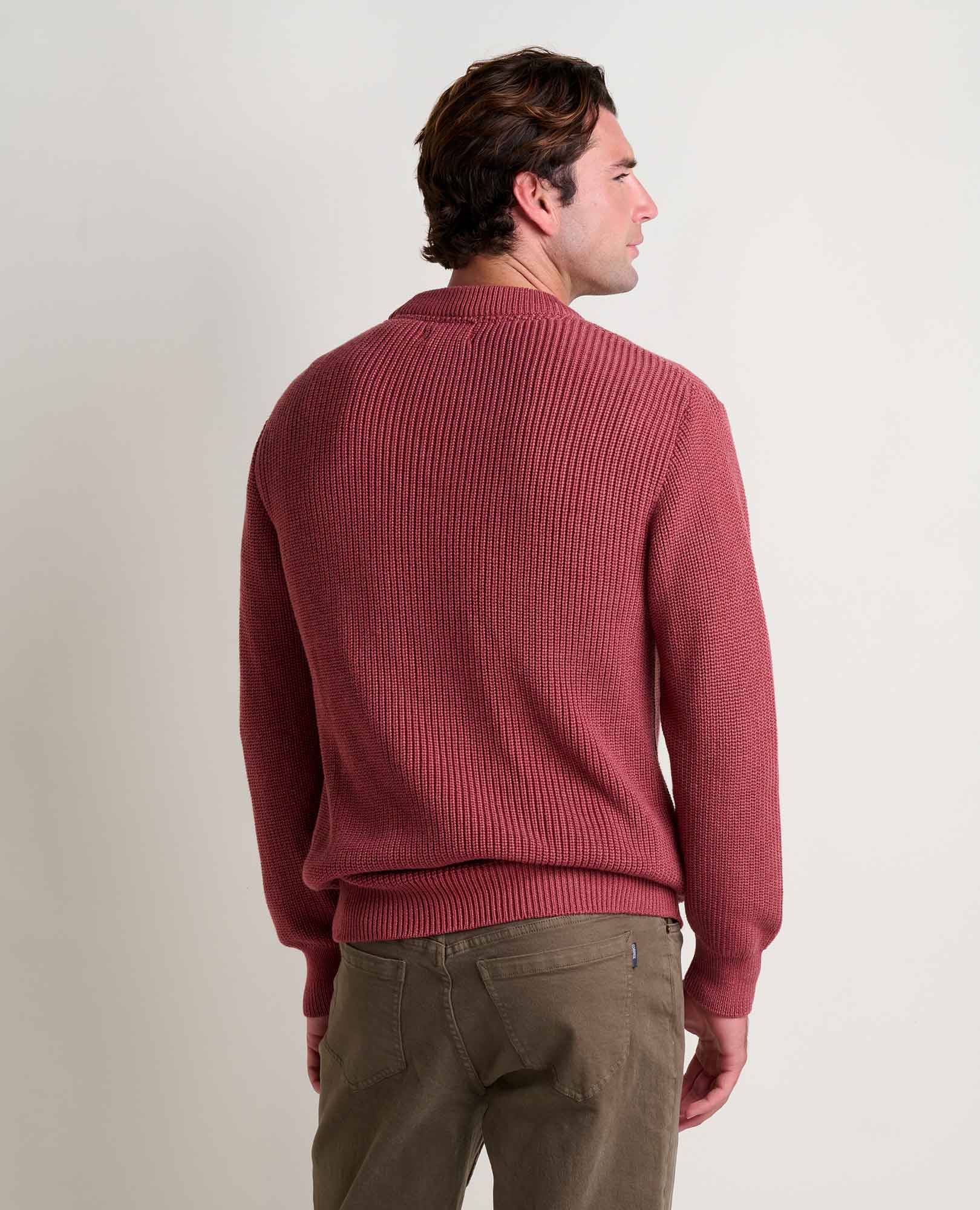 Men’s Crew Sweater, Relaxed Fit Shaker Stitch