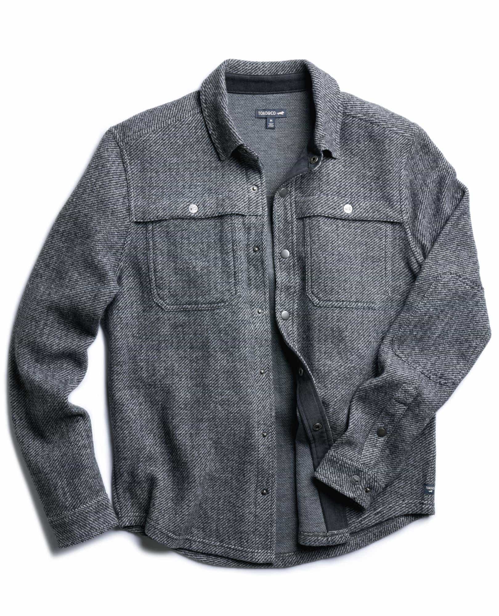 Men’s Wool Shirt Jacket, Durable Textured Layer