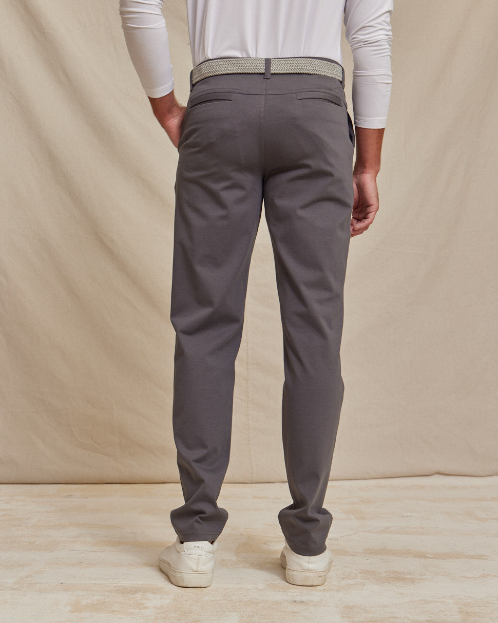 Men’s Performance Chino Pants Charcoal Gray, Wrinkle-Resistant