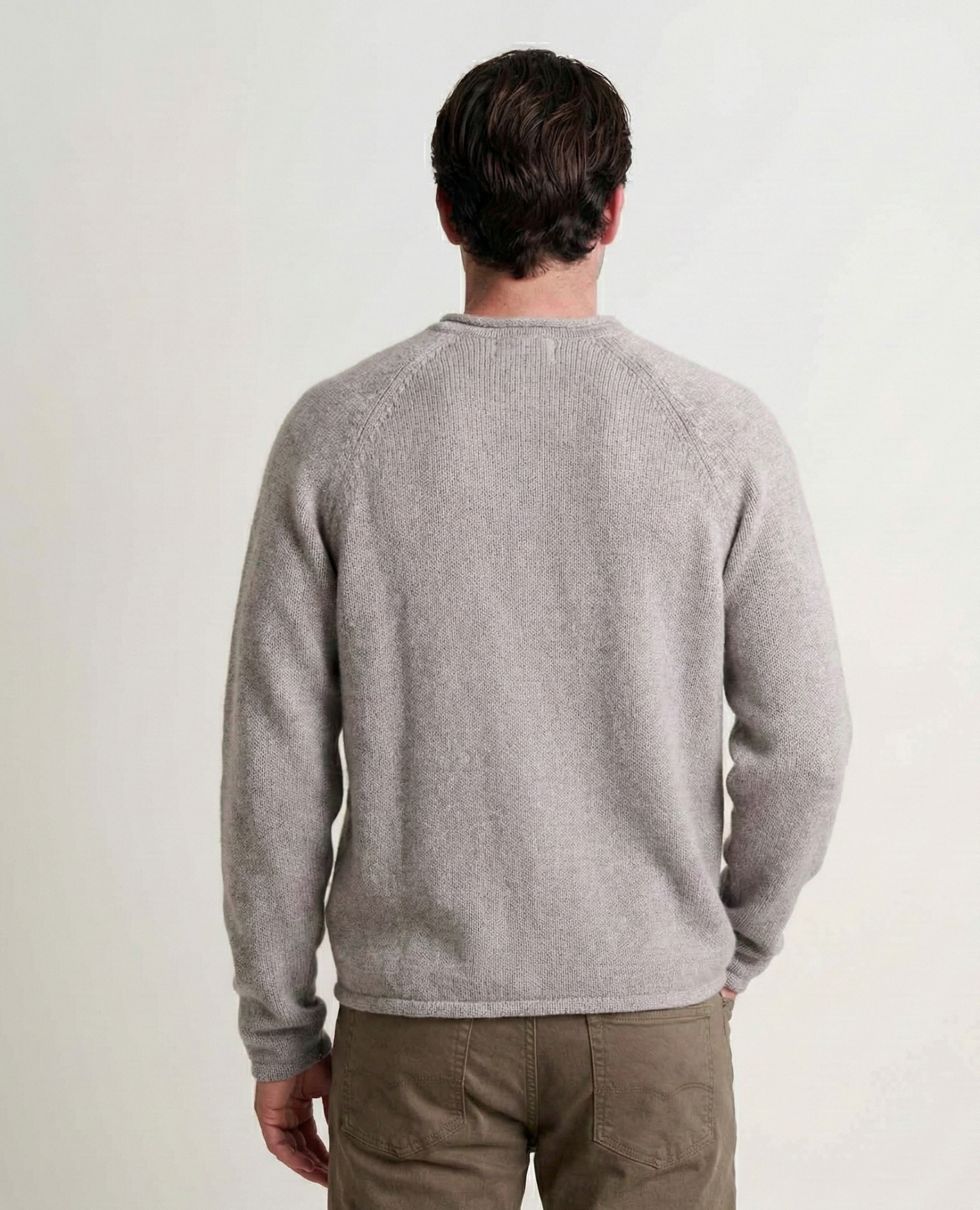 Men’s Rollneck Sweater, Merino & Organic Cotton