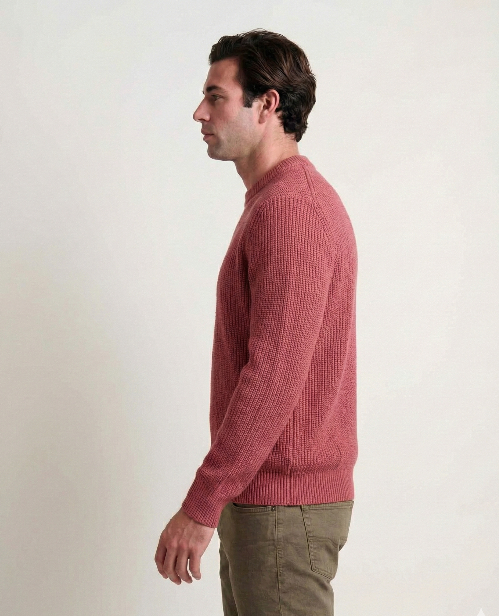 Men’s Crew Sweater, Relaxed Fit Shaker Stitch