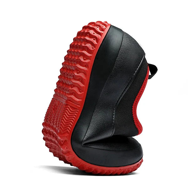 Slip-On Work Shoes with Waterproof Upper and Traction Outsole