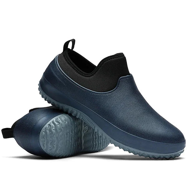 Slip-On Work Shoes with Waterproof Upper and Traction Outsole