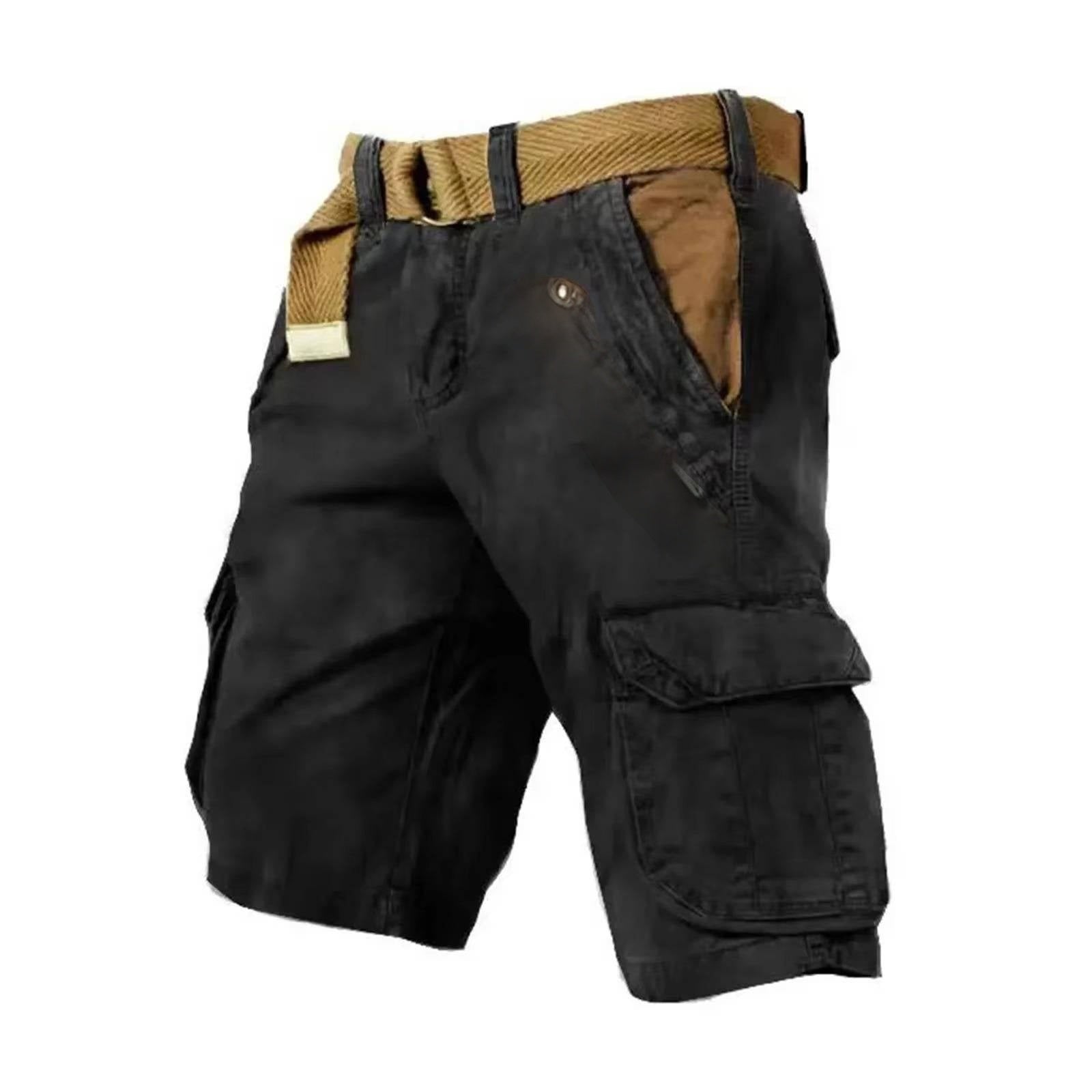 Men's Cargo Shorts with Six Pockets and Cotton Stretch Blend