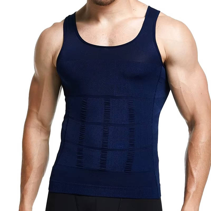Men's Compression Tank Top with Moisture Wicking and Back Support, 3 Pack