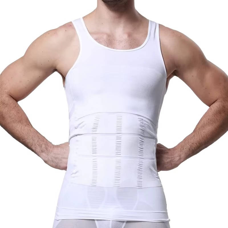 Men's Compression Tank Top with Moisture Wicking and Back Support, 3 Pack