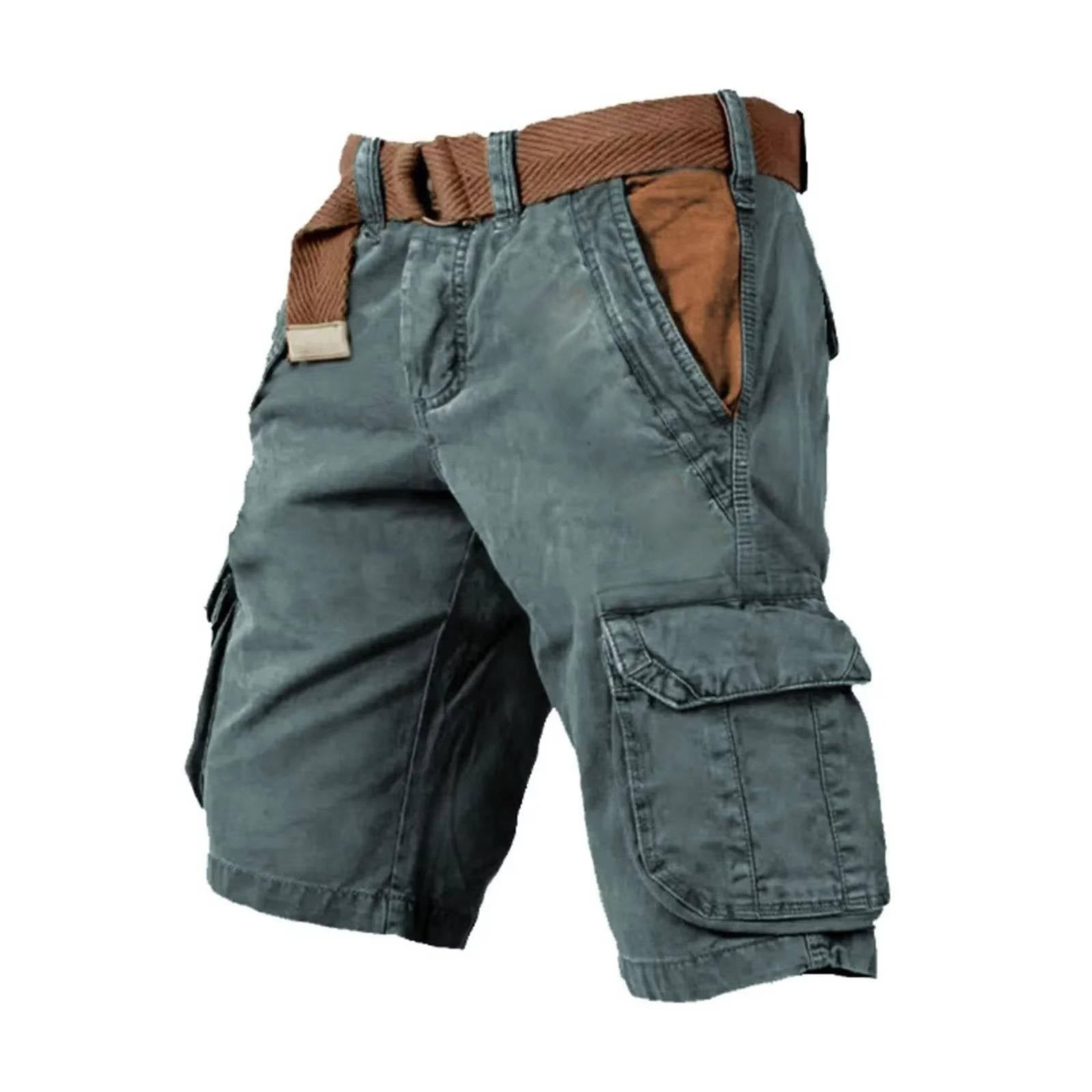 Men's Cargo Shorts with Six Pockets and Cotton Stretch Blend