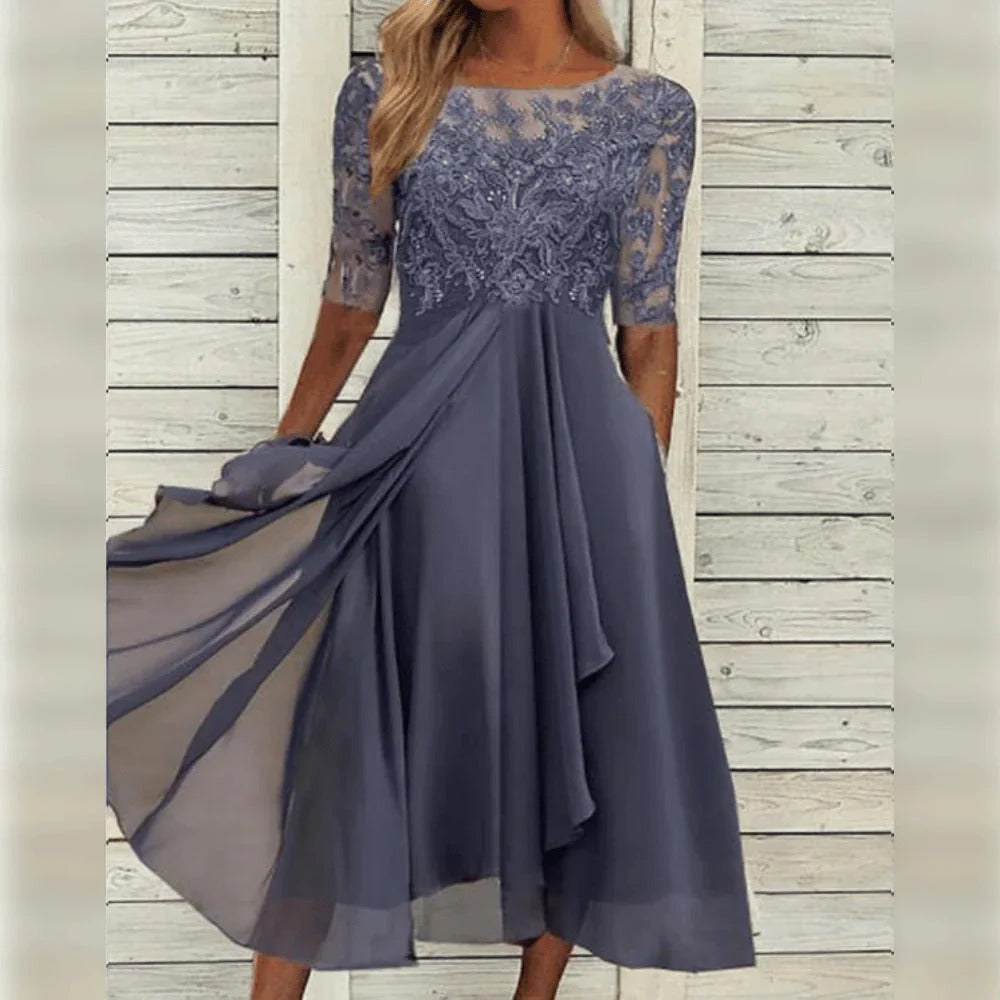 Tailored Women's Dress with Breathable Fabric and Versatile Style for Events