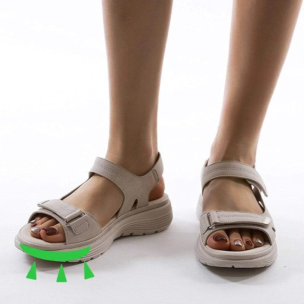 Women's Orthopedic Sandals with Adjustable Straps and Arch Support, Platform Sole