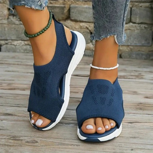 Women's Memory Foam Sandals with Arch Support and Breathable Mesh, Washable