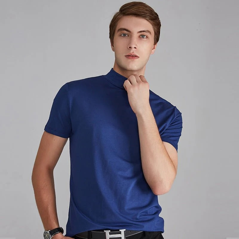 Men's Cotton Blend Turtleneck with Comfortable Fit and Breathable Fabric