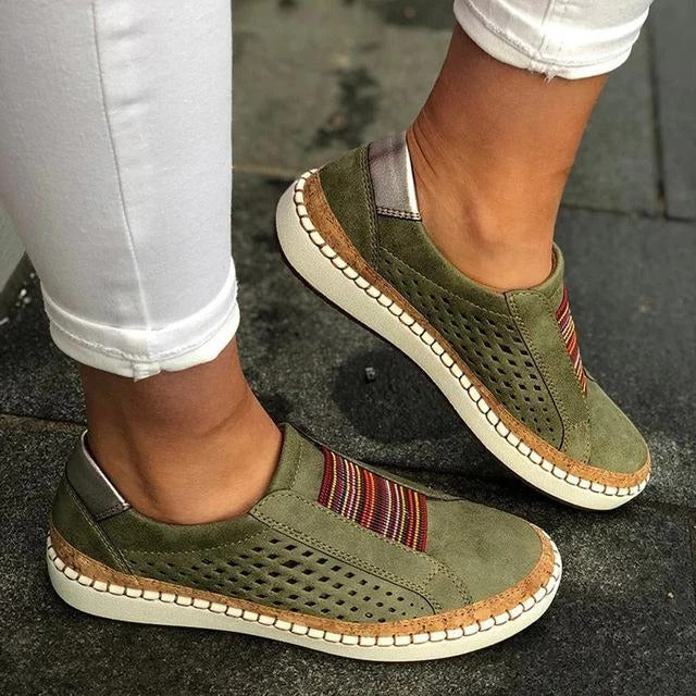 Women's Orthopedic Casual Sneaker with Three-Arch Support and Toe Alignment