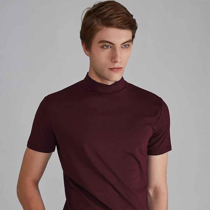 Men's Cotton Blend Turtleneck with Comfortable Fit and Breathable Fabric