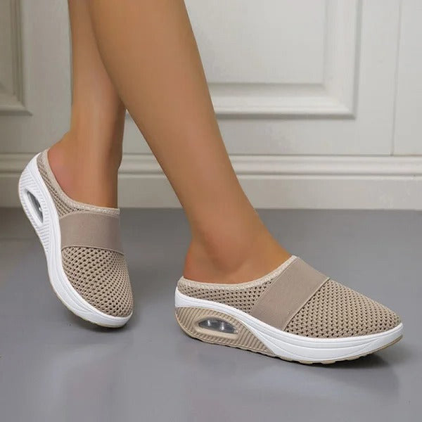 Orthopedic Wedge Sandals with Arch Support and Breathable Mesh, Non-Slip Sole