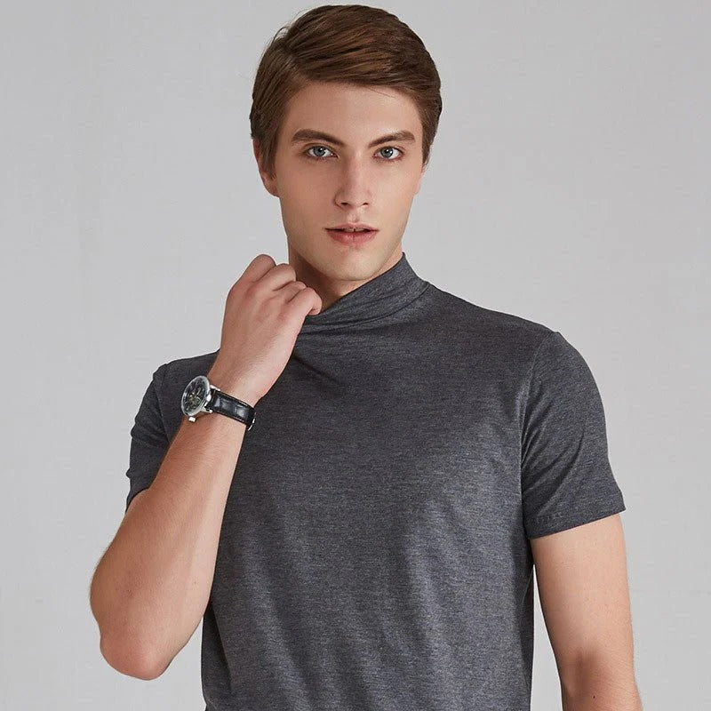 Men's Cotton Blend Turtleneck with Comfortable Fit and Breathable Fabric