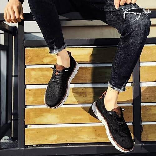Lightweight Knit Dress Shoes with Wide Toe Box and Cushioned Insole