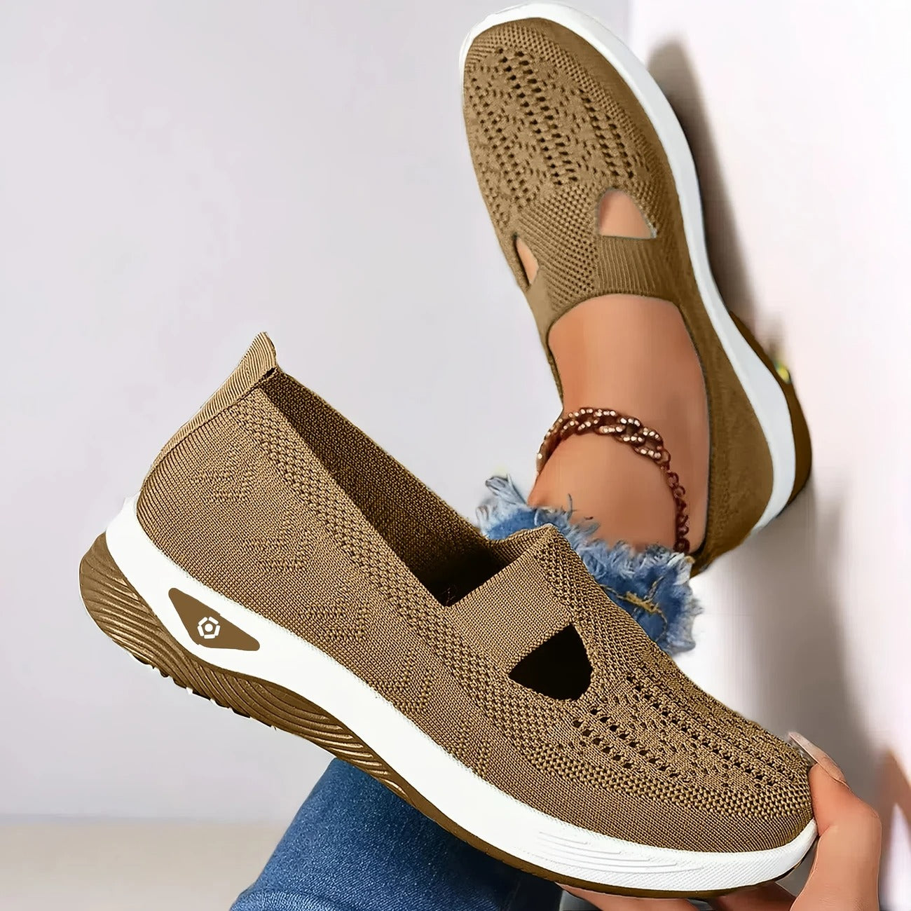 Women's Slip On Orthopedic Shoes with Memory Foam and Triple Arch Support