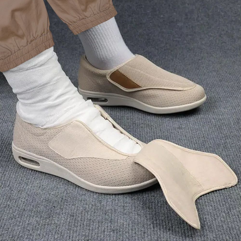 Spacious Comfort Shoes with Memory Foam Insole and Mesh Upper for Swollen Feet