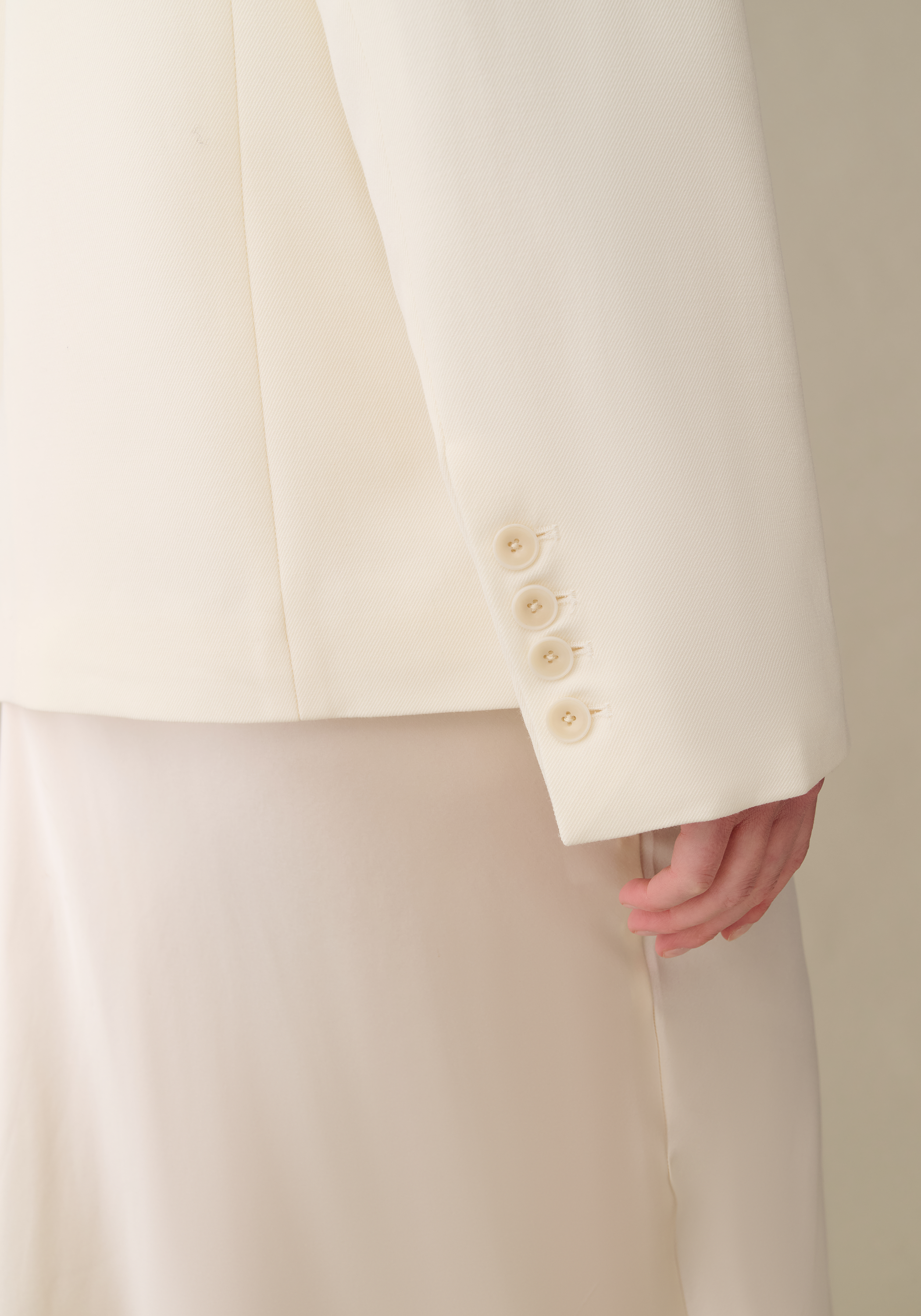 Women’s Wool Blazer with Button, Relaxed Fit