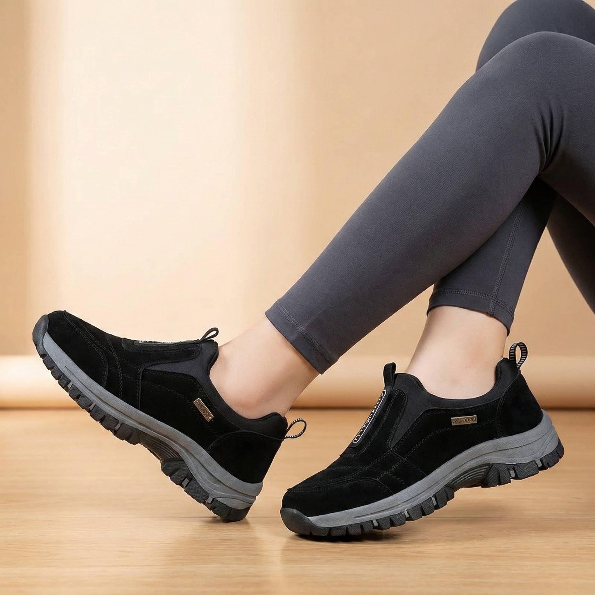 Women's Wide Toebox Walking Shoes with Arch Support and Cushioned Insole, Lightweight Slip On