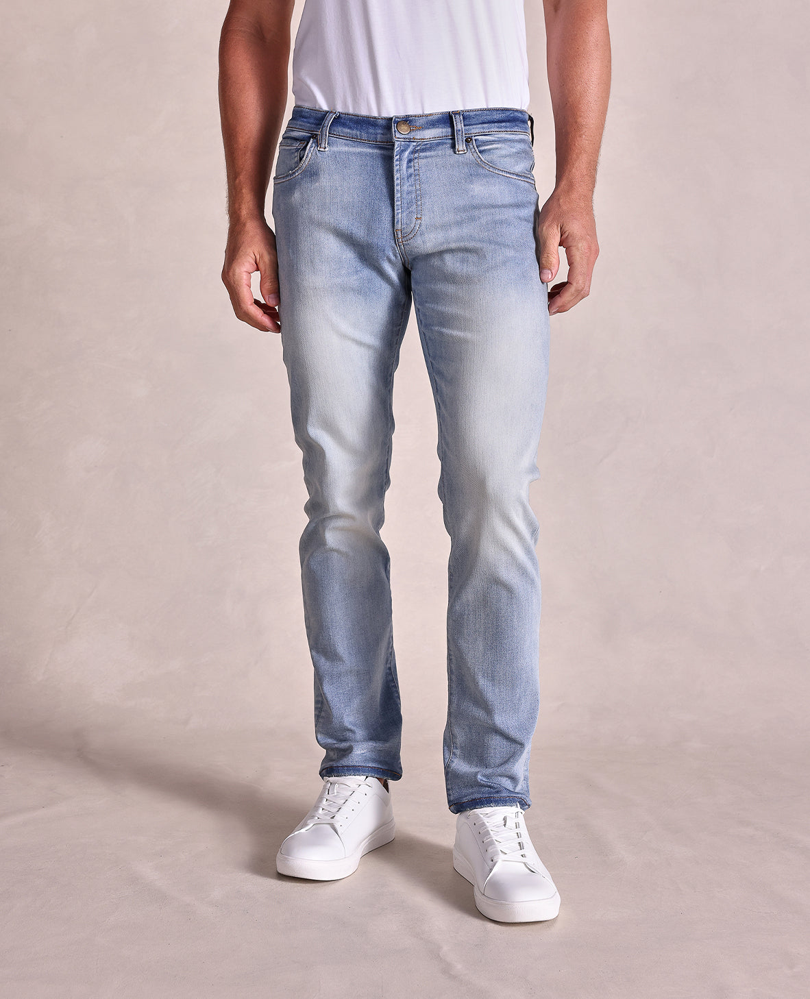 Men’s Slim Straight Denim Jeans 4-Way Stretch, Comfortable Fit