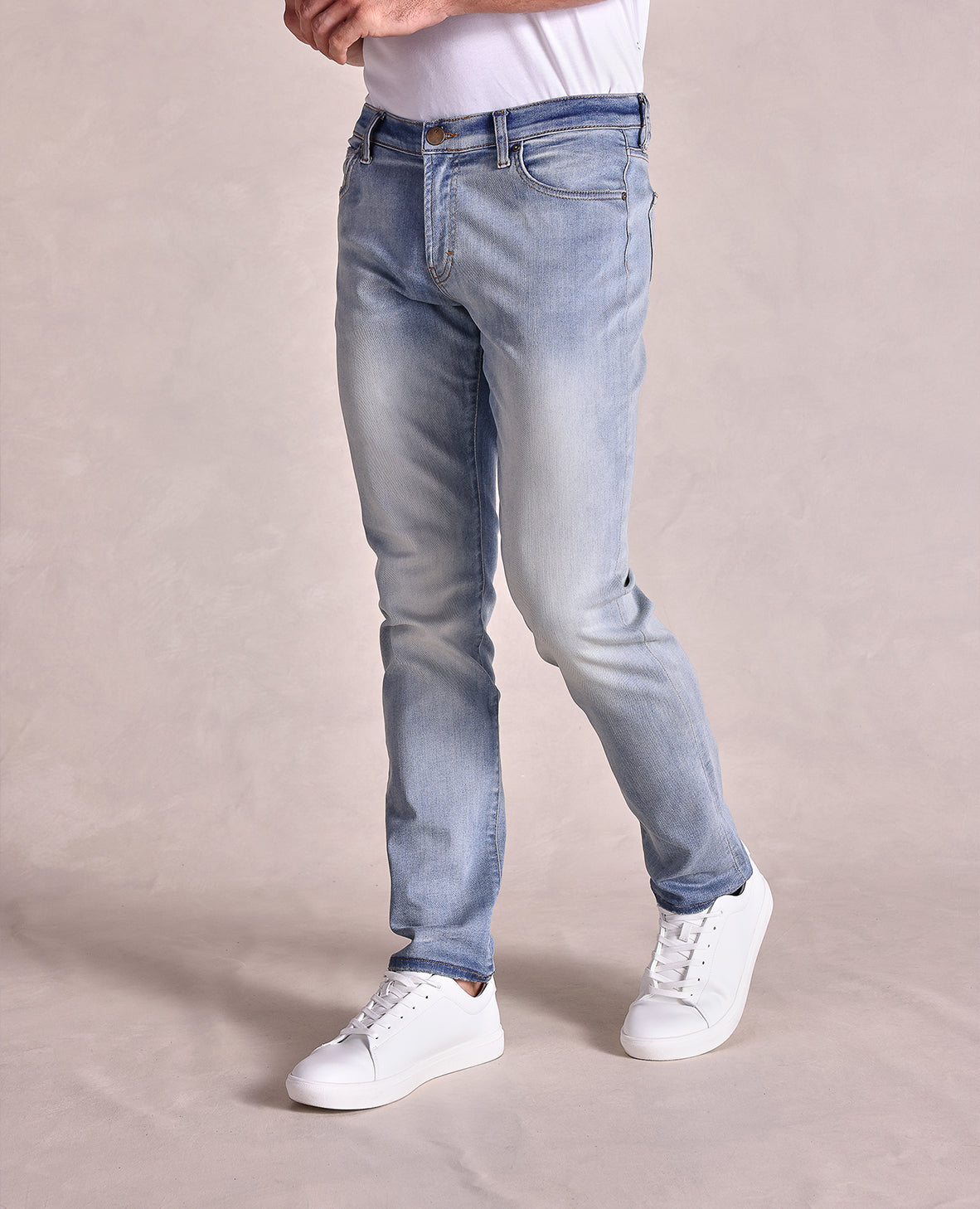 Men’s Slim Straight Denim Jeans 4-Way Stretch, Comfortable Fit