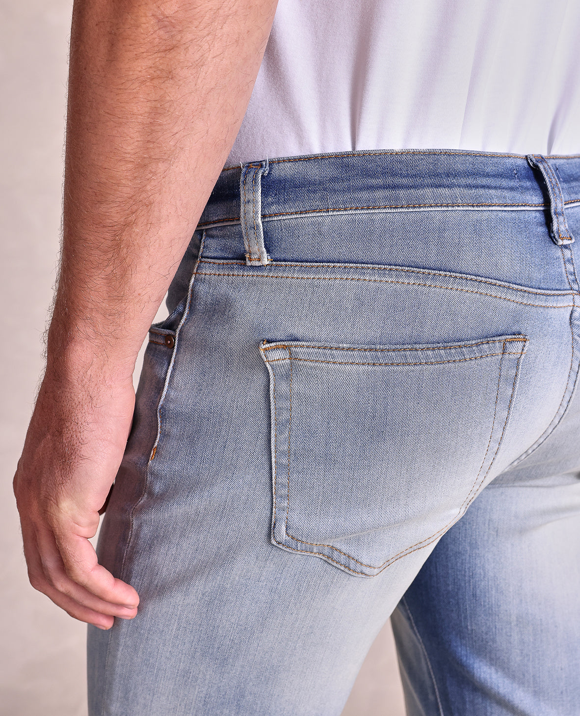 Men’s Slim Straight Denim Jeans 4-Way Stretch, Comfortable Fit
