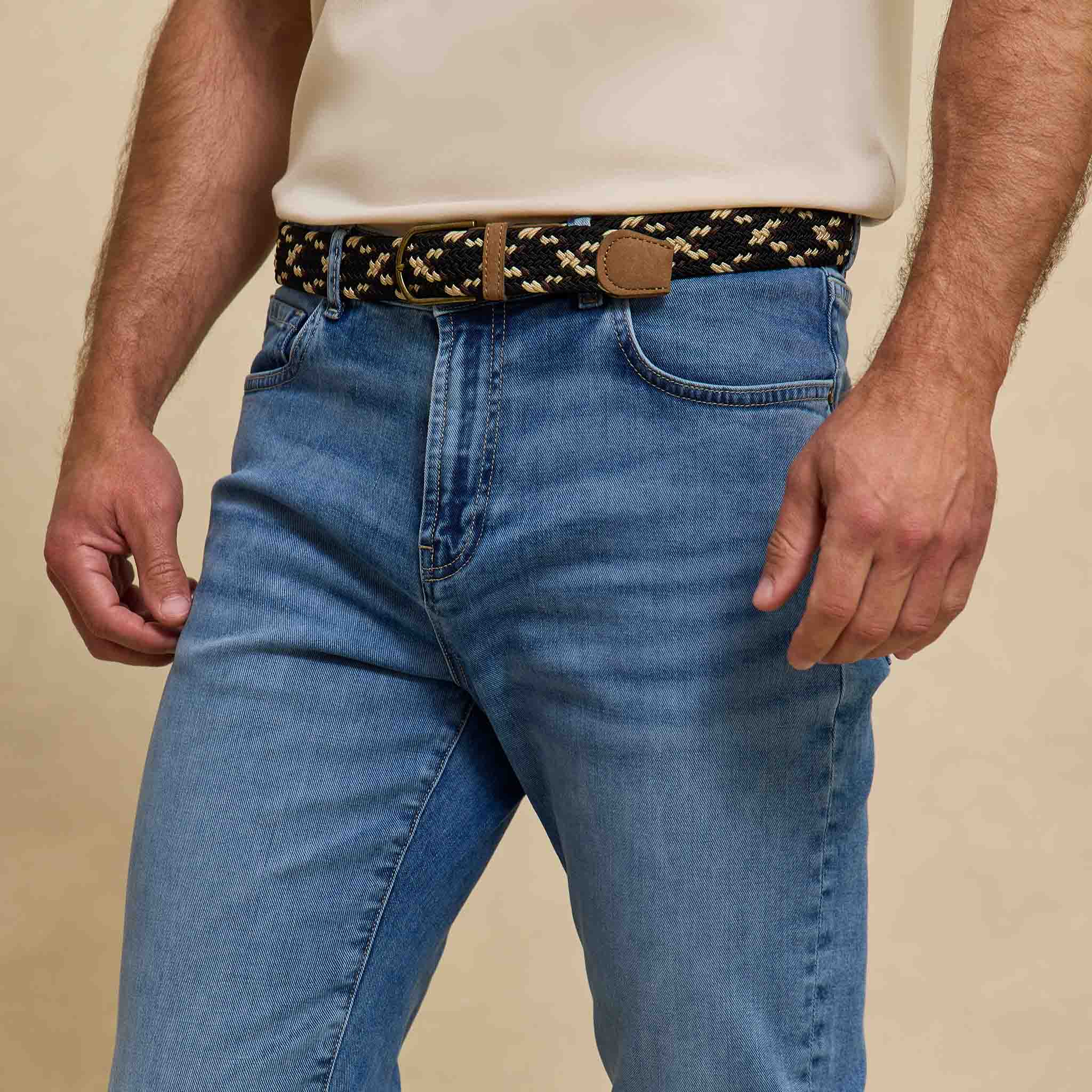 Men’s Stretch Denim Blue Jeans Slim Fit