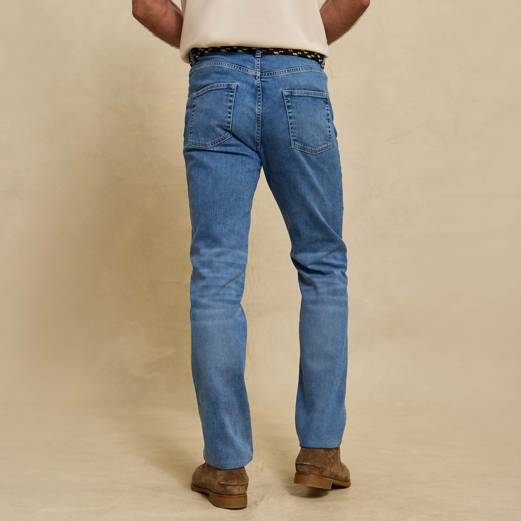 Men’s Stretch Denim Blue Jeans Slim Fit