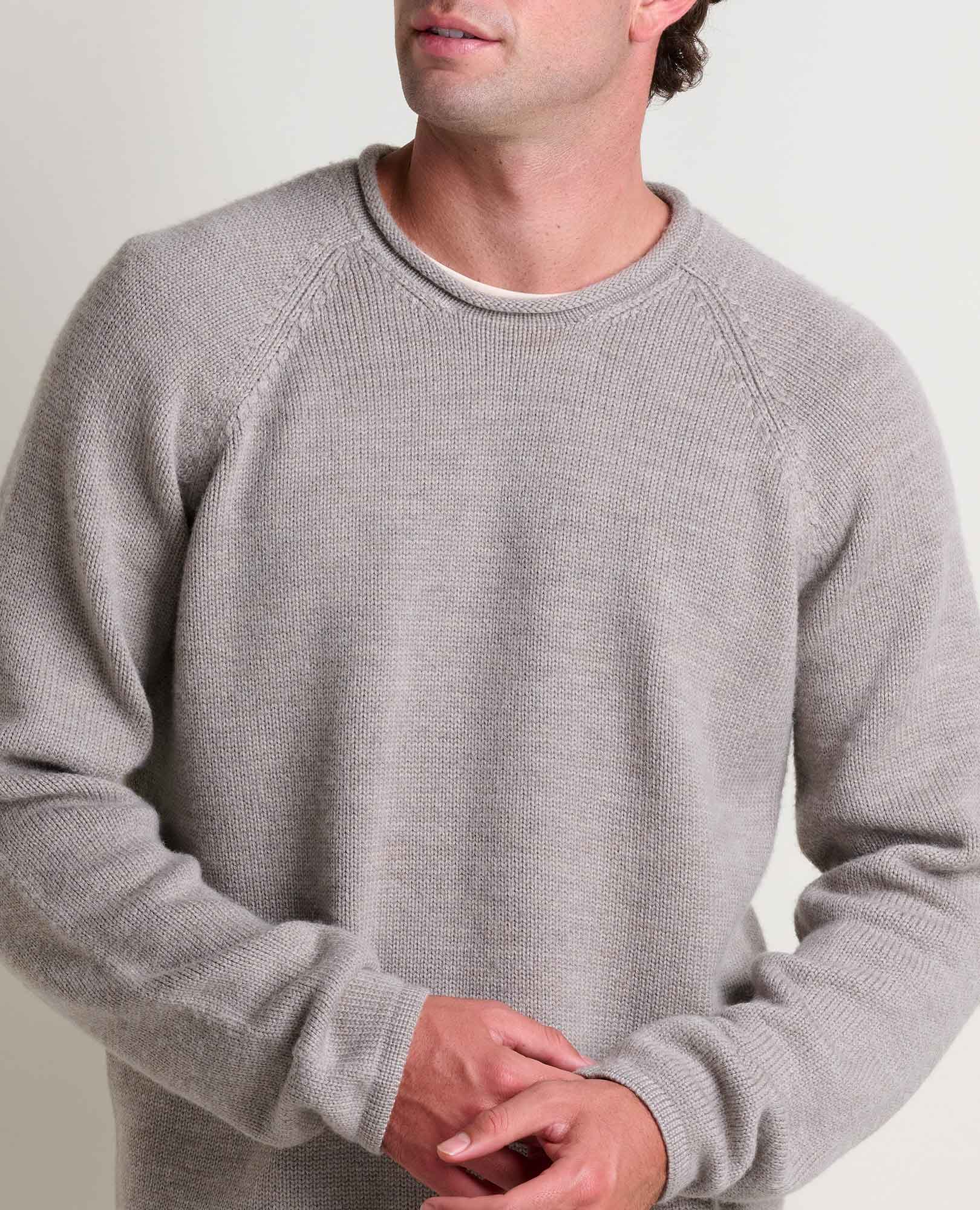 Men’s Rollneck Sweater, Merino & Organic Cotton