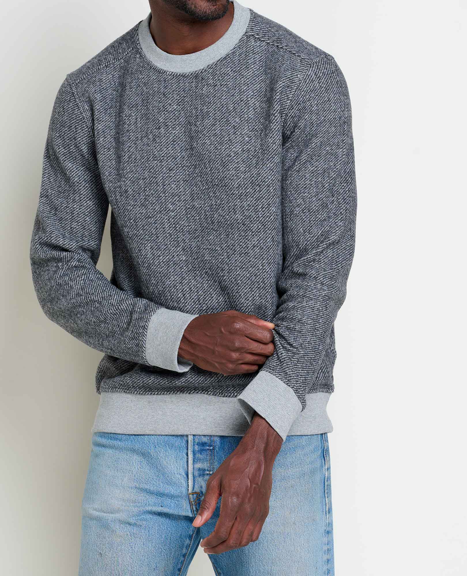 Men's Crew Sweater, Durable Wool Layer