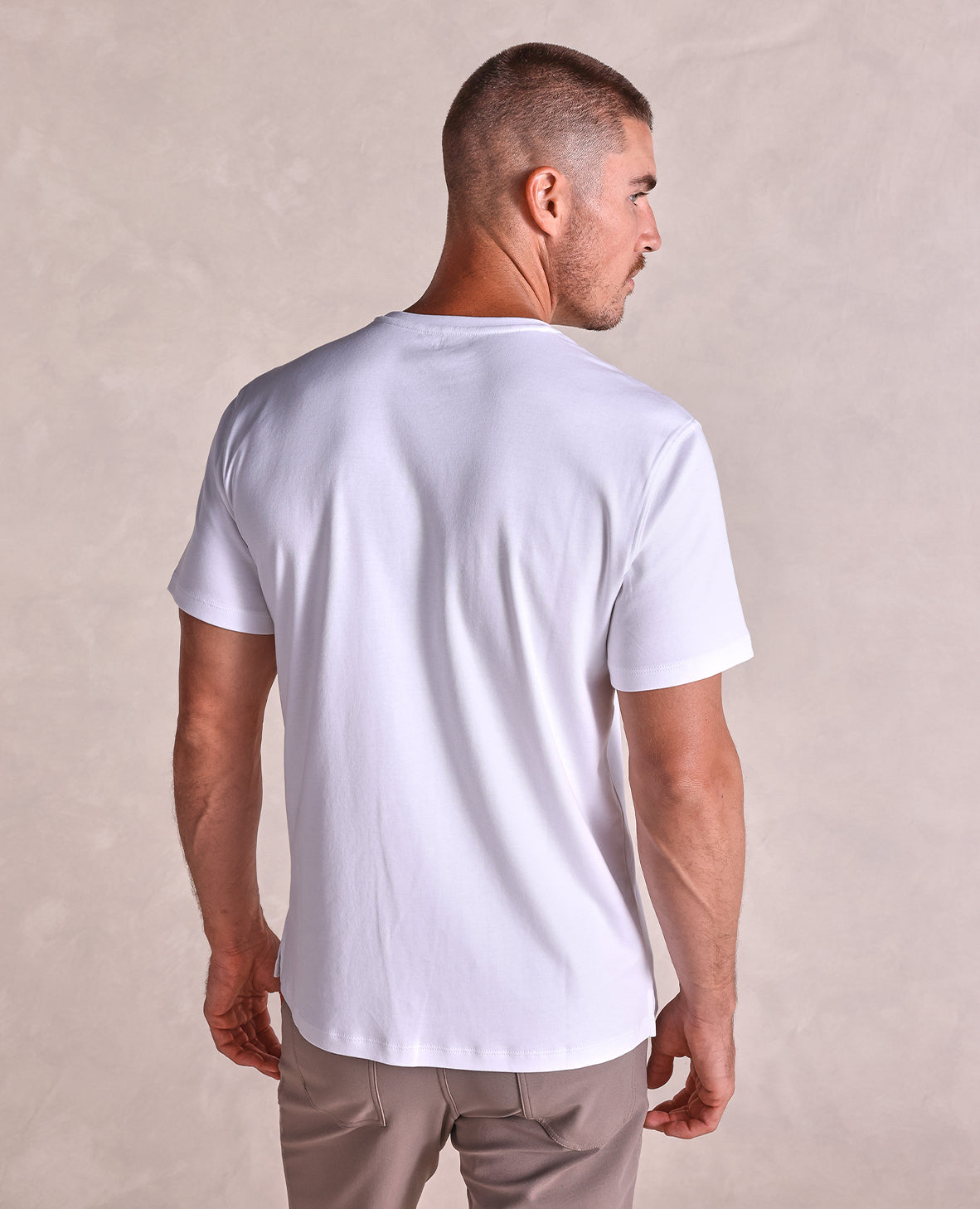 Men’s Cotton Crew Neck T-Shirt Short Sleeve, Soft Drape