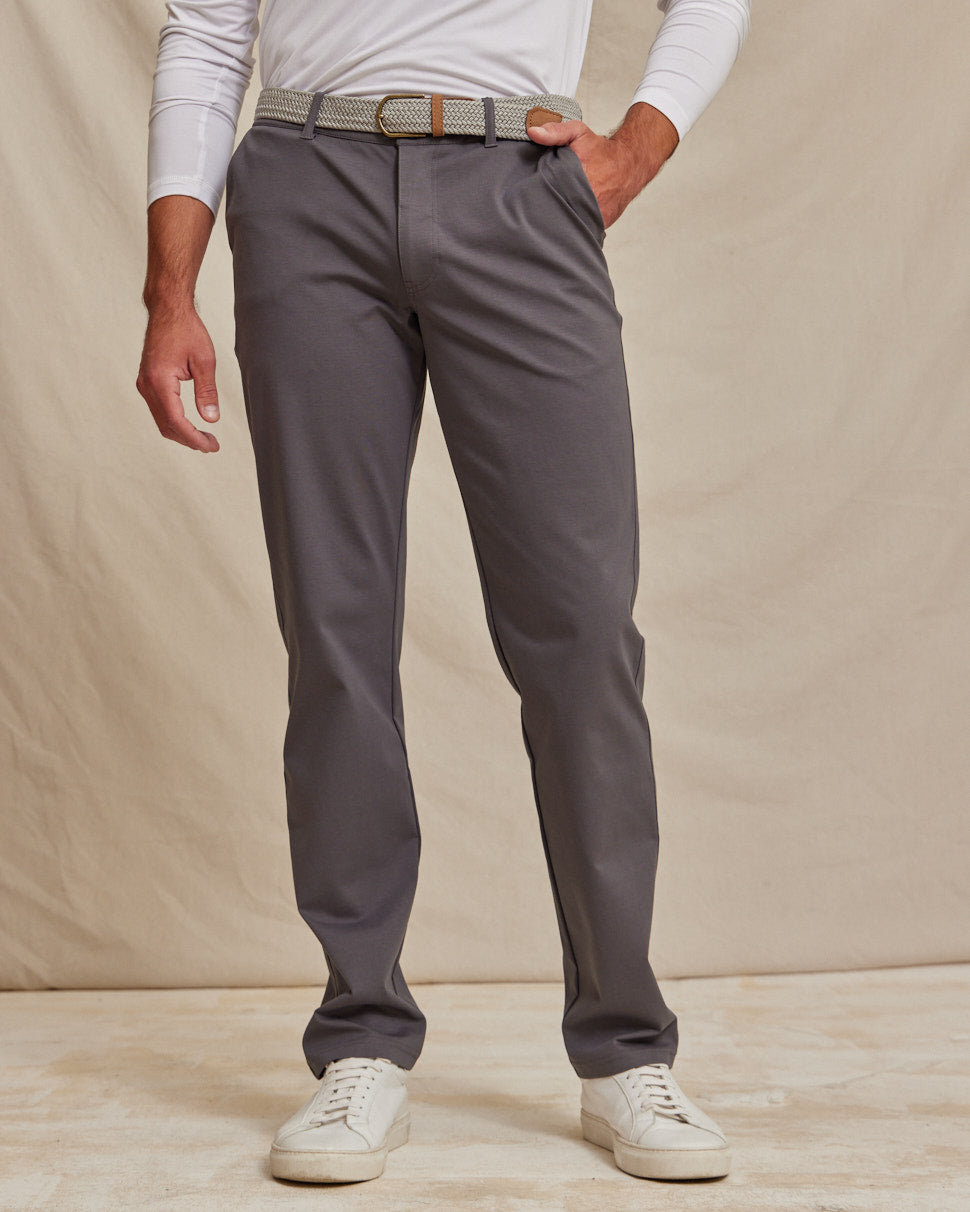 Men’s Performance Chino Pants Charcoal Gray, Wrinkle-Resistant