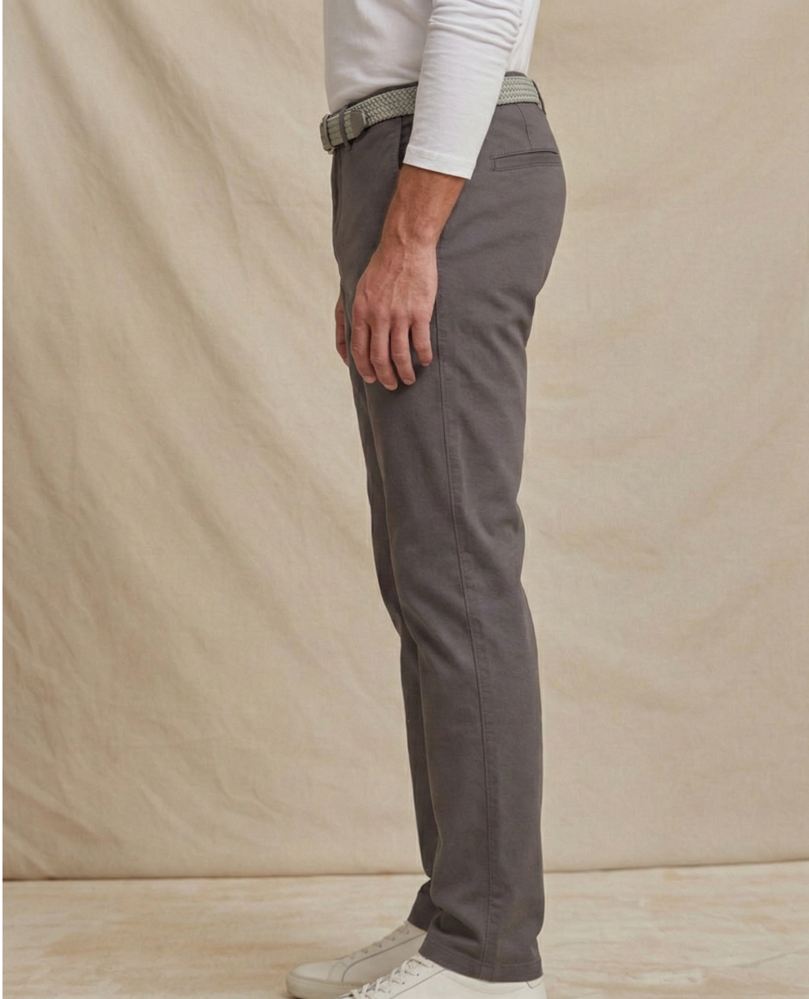 Men’s Performance Chino Pants Charcoal Gray, Wrinkle-Resistant