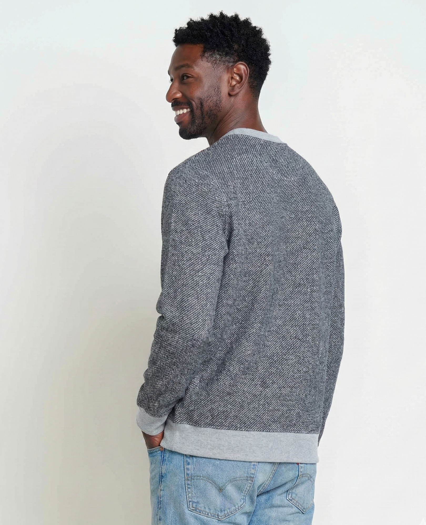 Men's Crew Sweater, Durable Wool Layer