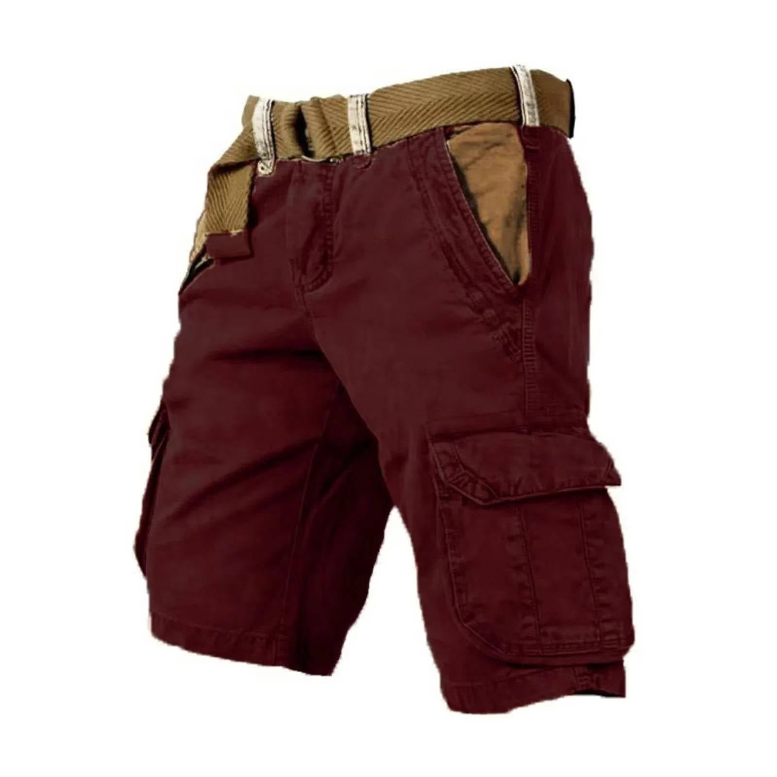 Men's Cargo Shorts with Six Pockets and Cotton Stretch Blend