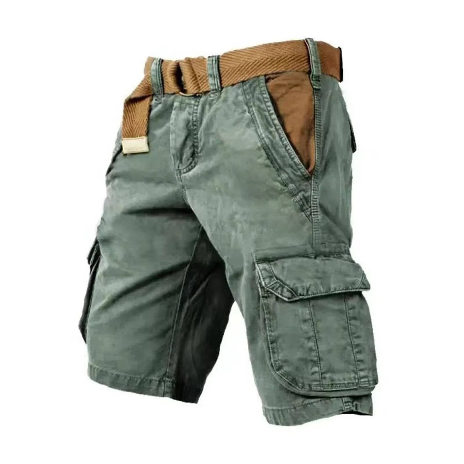 Men's Cargo Shorts with Six Pockets and Cotton Stretch Blend