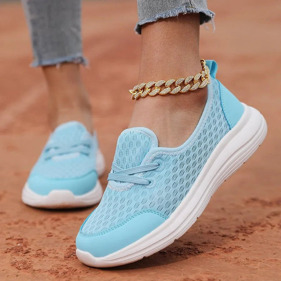 Women's Orthopedic Walking Shoes with Memory Foam Cushioning and Mesh Breathability
