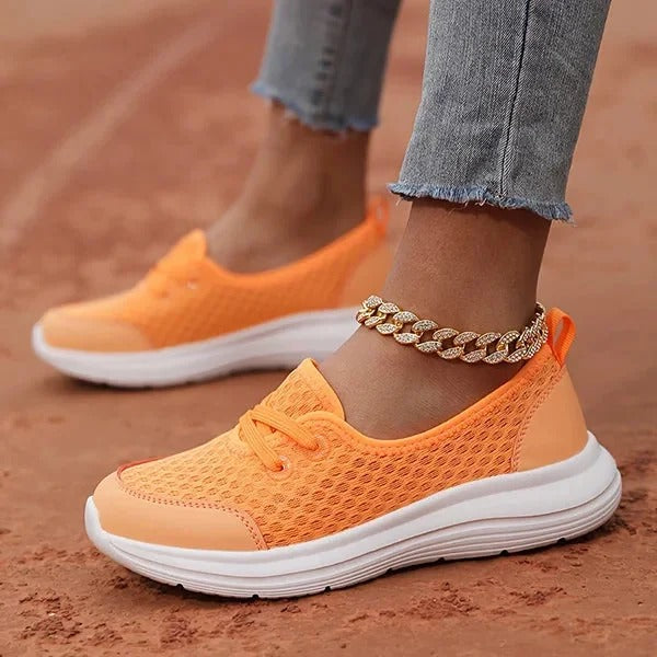 Women's Orthopedic Walking Shoes with Memory Foam Cushioning and Mesh Breathability