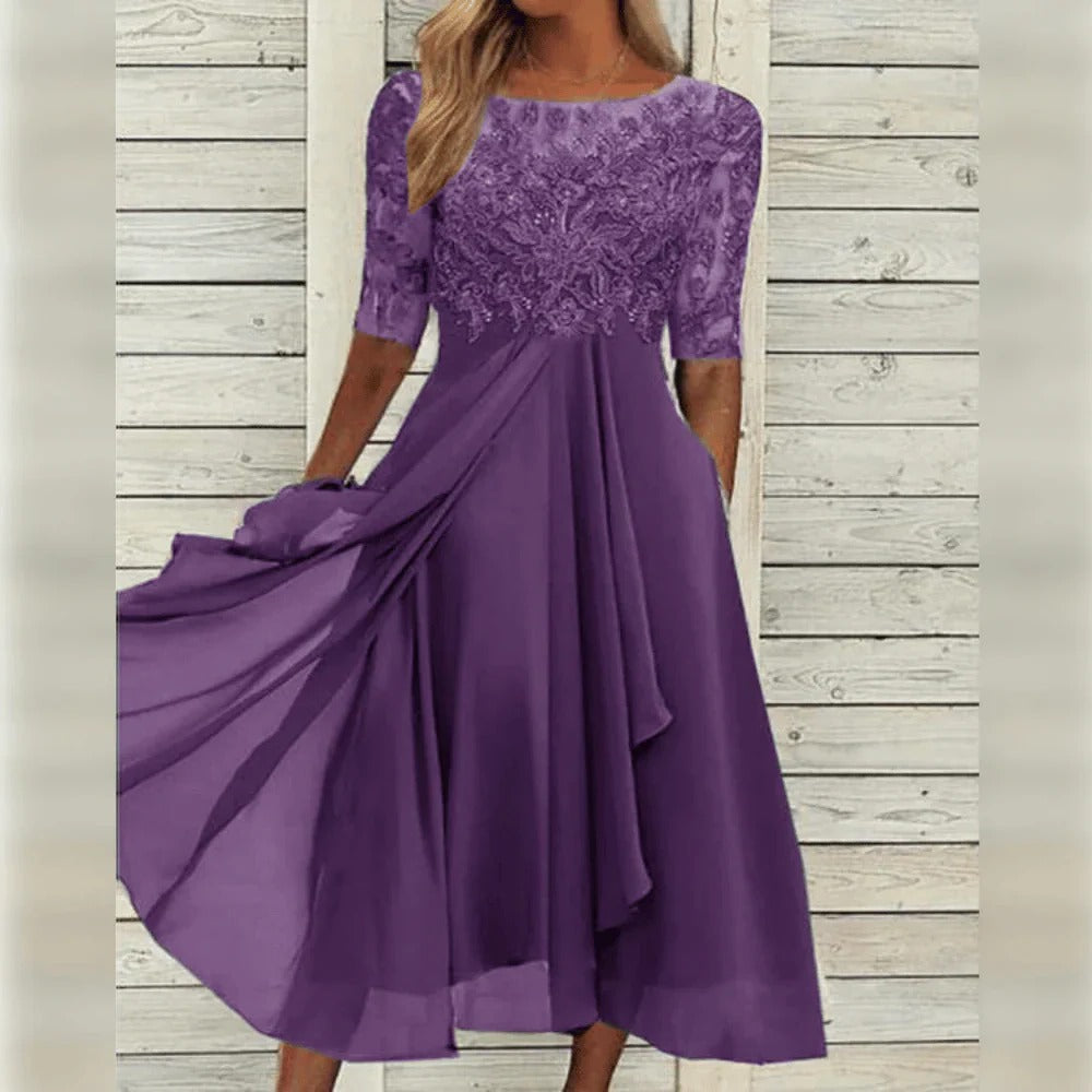 Tailored Women's Dress with Breathable Fabric and Versatile Style for Events