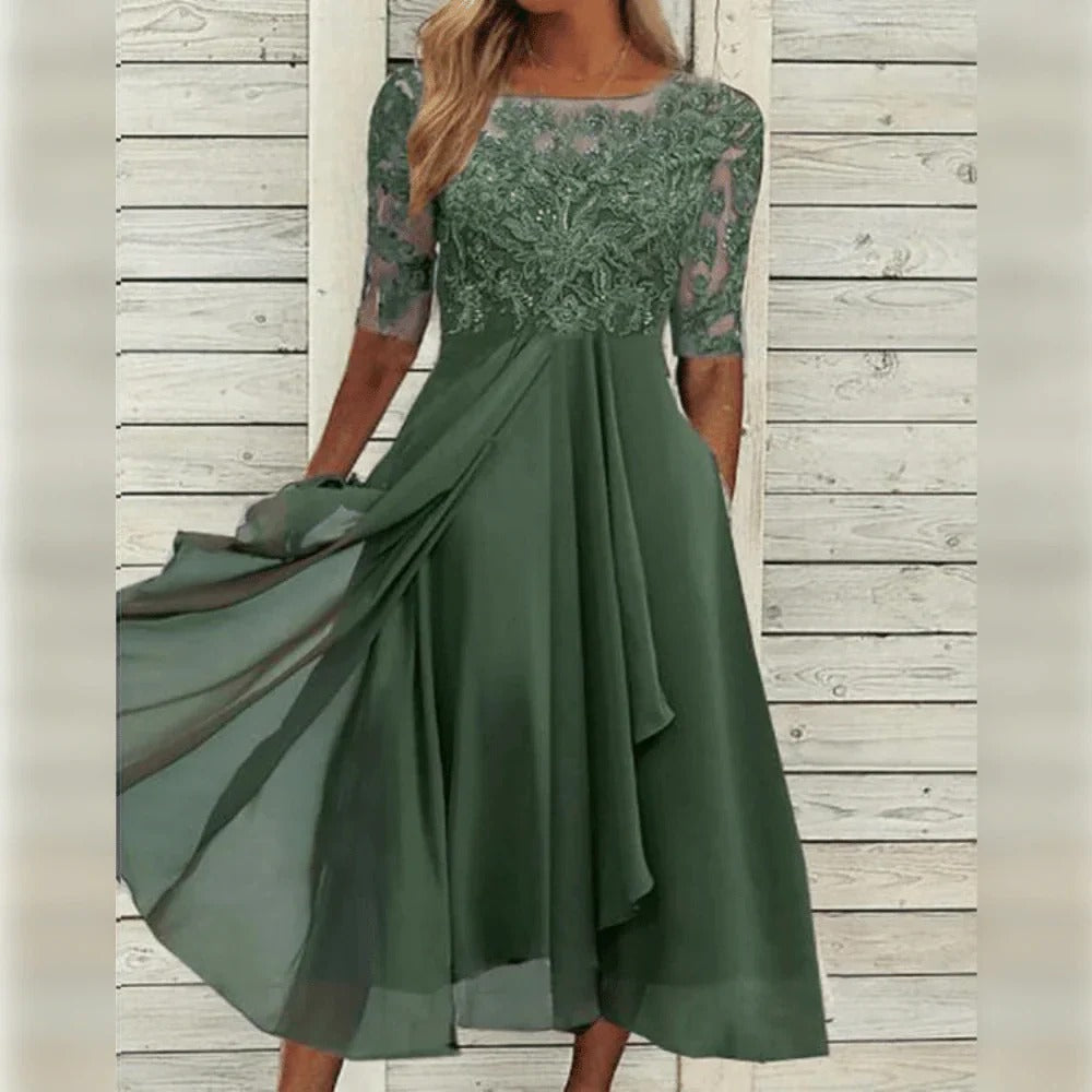 Tailored Women's Dress with Breathable Fabric and Versatile Style for Events