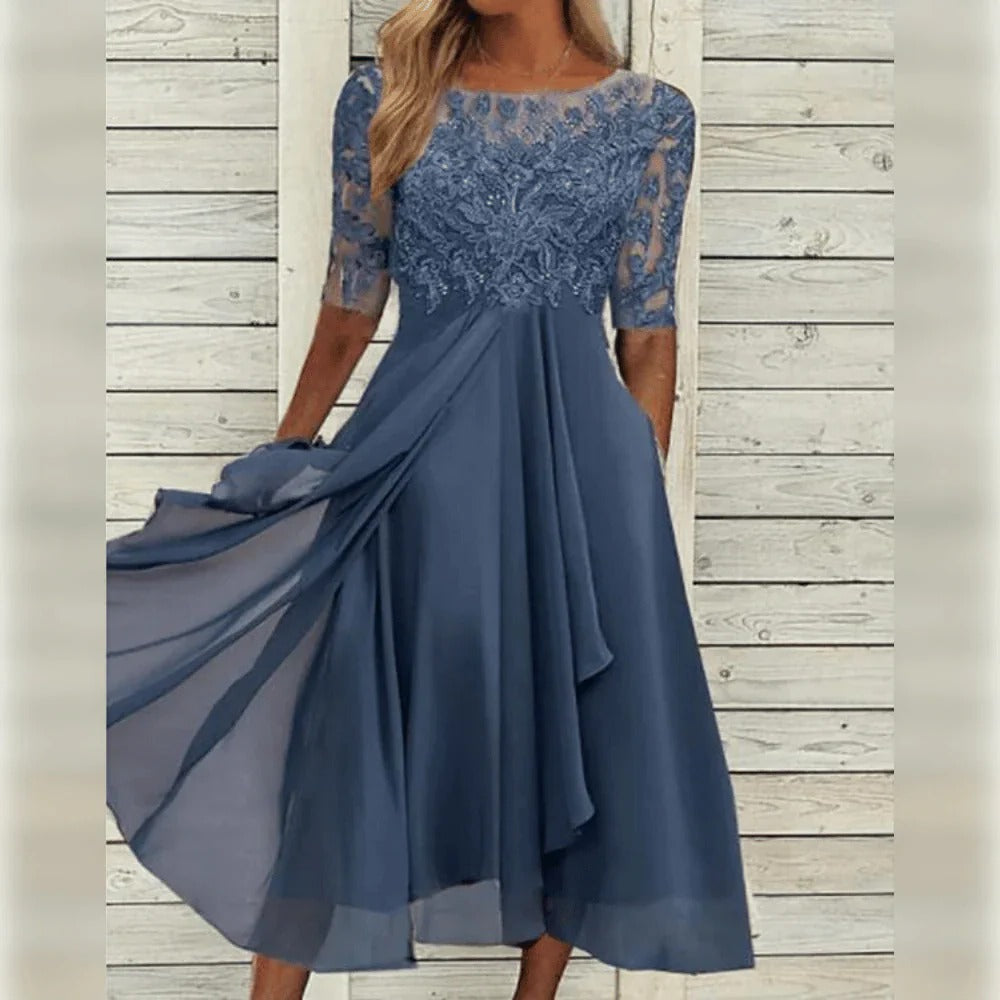 Tailored Women's Dress with Breathable Fabric and Versatile Style for Events