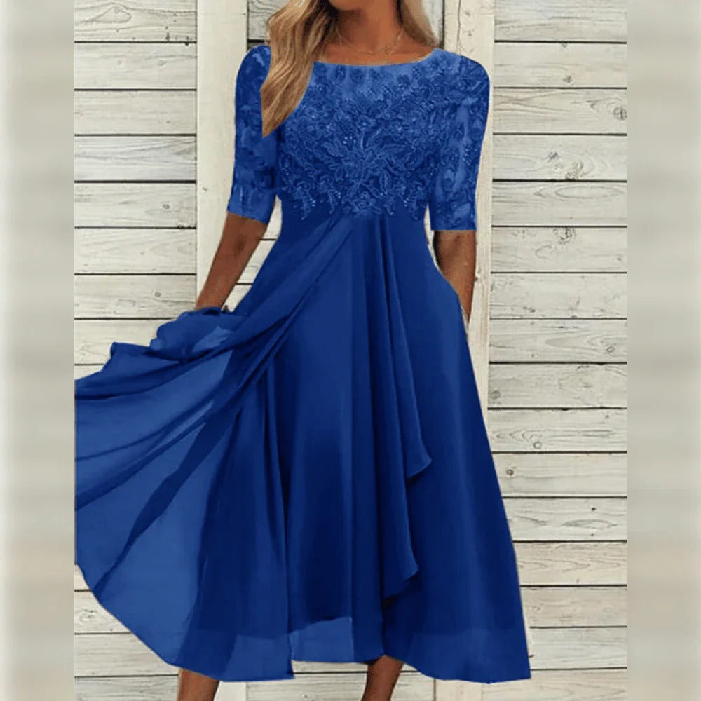 Tailored Women's Dress with Breathable Fabric and Versatile Style for Events
