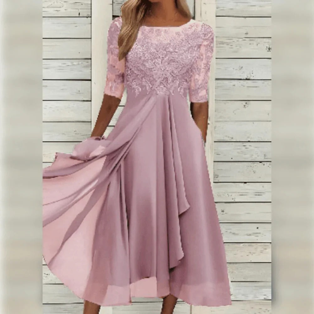 Tailored Women's Dress with Breathable Fabric and Versatile Style for Events