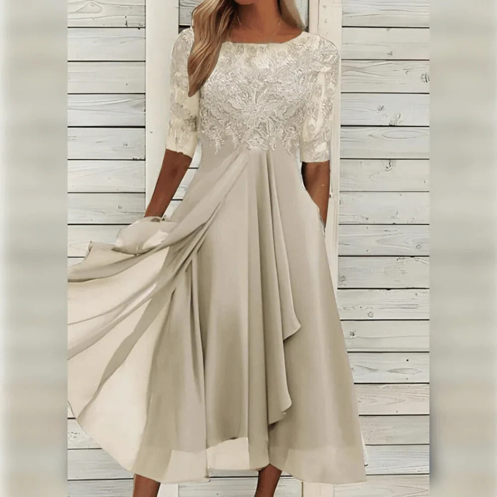 Tailored Women's Dress with Breathable Fabric and Versatile Style for Events
