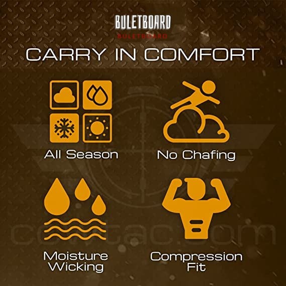 Compression Shirt with Dual Concealed Pockets and Moisture-Wicking Fabric